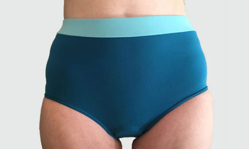 high waist brief teal goUnder goRide padded Bike Underwear product Rhea