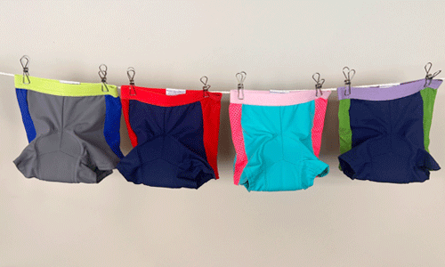 Kids Bike goUnders - Padded Underwear. Boxer style. Fun bright colours