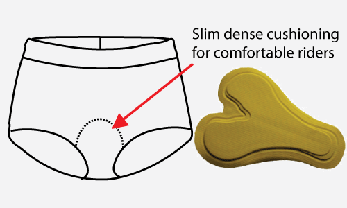 padded bike underwear - high waist